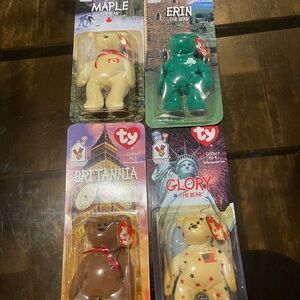 1993 McDonalds Ty Beanie Baby Rare set off all 4 Collectibles. READ